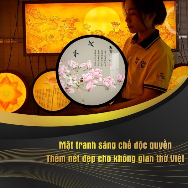 Tranh Hoằng Pháp Tròn Các Tầng Mây Cung Trời Đao Lợi DecorNow HD75