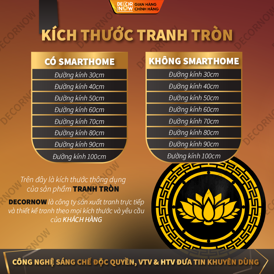 Đèn Hào Quang Phật In Tranh Trúc Chỉ CNC DECORNOW DCN-TCC21