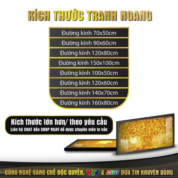 Tranh Hoằng Pháp Ngang Hoa Sen Và Tia Mặt Trời DecorNow TC98