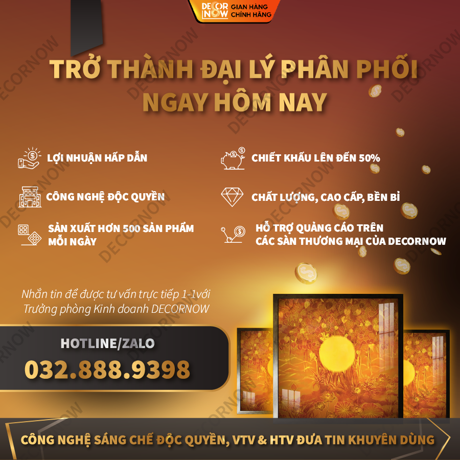 Tranh Trúc Chỉ Vuông In Hoa Văn DECORNOW DCN-TC203