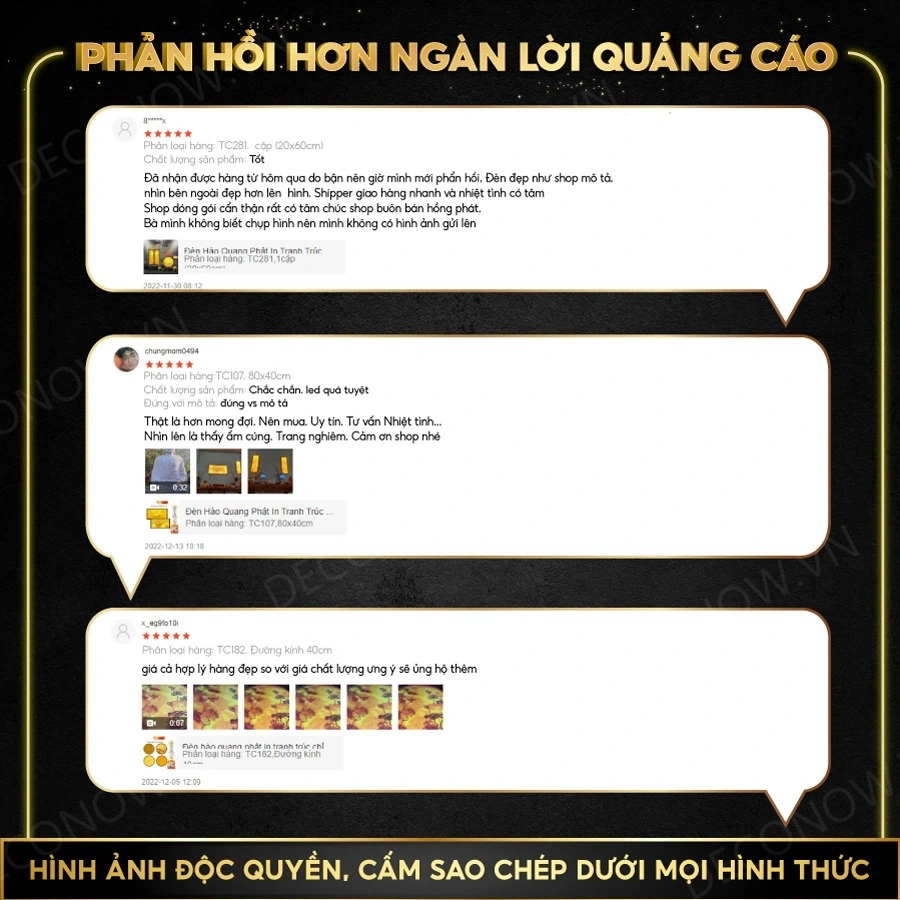 Tranh Trúc Chỉ In, Đèn Hào Quang Hoạ Tiết Màu DECORNOW DCN-TC404