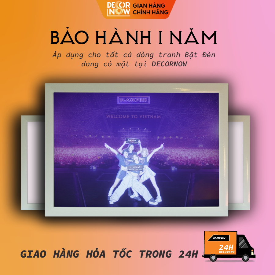 Tranh Bật Đèn Ảnh Blackpink, Card Blackpink Born Pink Trang Trí Phòng ngủ, Phòng Khách DCN-BP-04