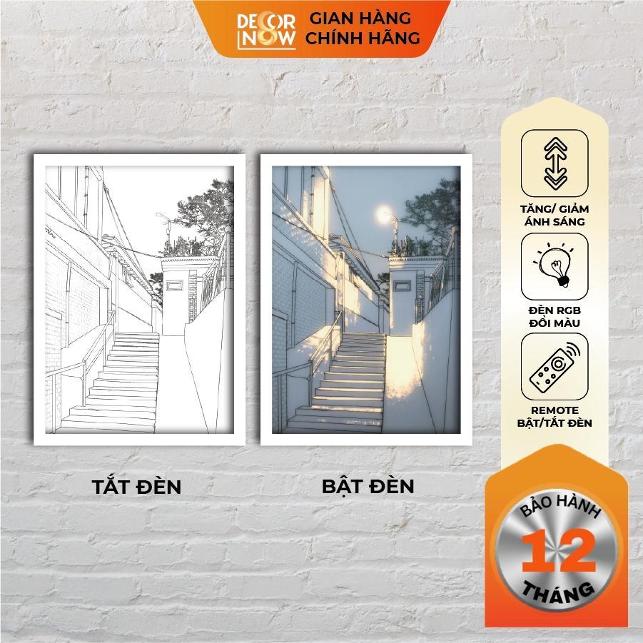 Tranh Bật Đèn, Tranh Quang Chiếu Tam Thế Phật DECORNOW DCN-QC22