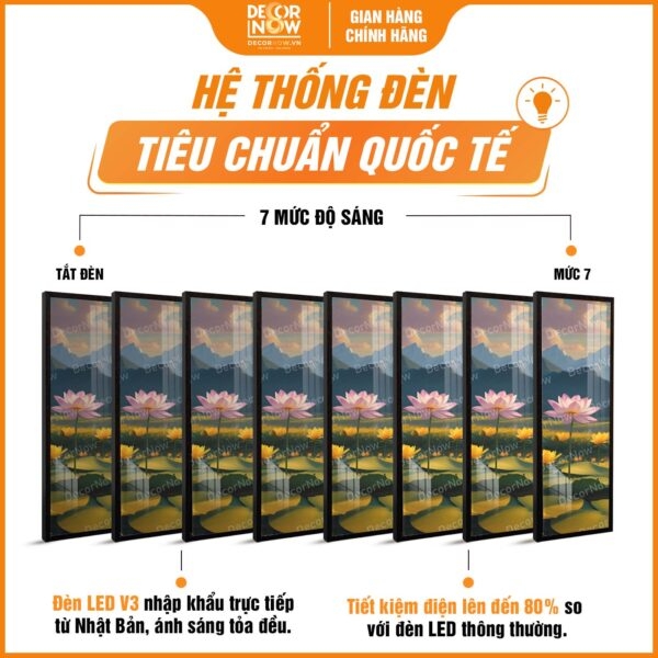 Tranh Hoằng Pháp Đối Hoa Sen Và Núi Non DecorNow HD827