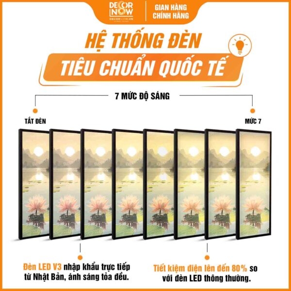 Tranh Hoằng Pháp Đối Hồ Sen Hồng DecorNow HD849