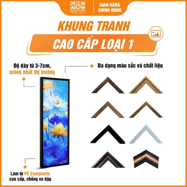 Tranh Hoằng Pháp Đối Sen Xanh Hy Vọng DecorNow HD844
