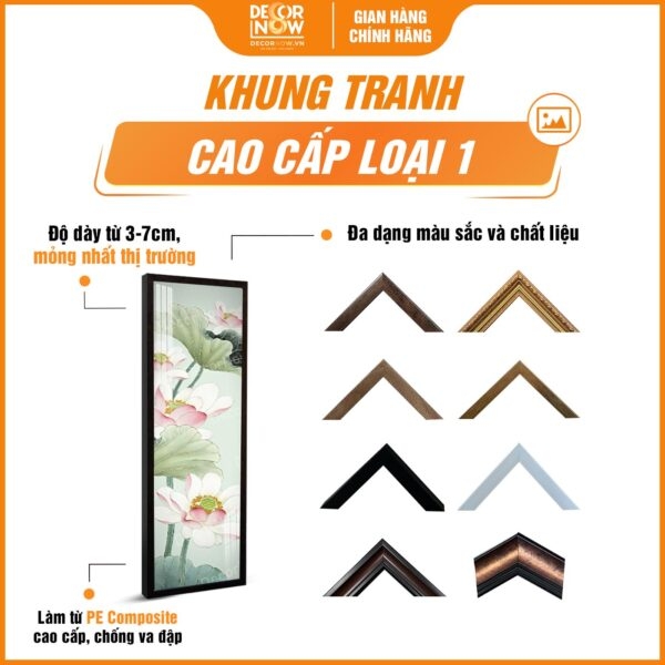 Tranh Hoằng Pháp Đối Sen Xanh Ngọc Bích DecorNow HD82