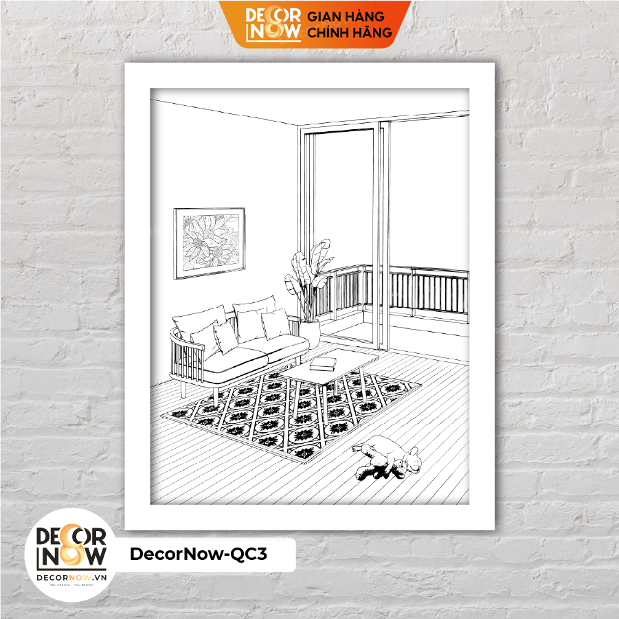 Tranh Bật Đèn, Tranh Quang Chiếu Chó Ôm Gấu Bông DECORNOW DCN-QC3