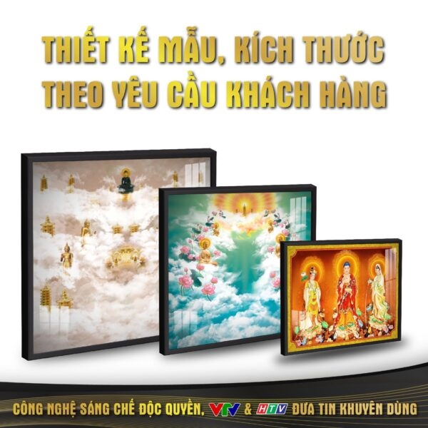 Tranh Hoằng Pháp Vuông Tầng Mây Trời Cung Trời Đao Lợi DecorNow HD38