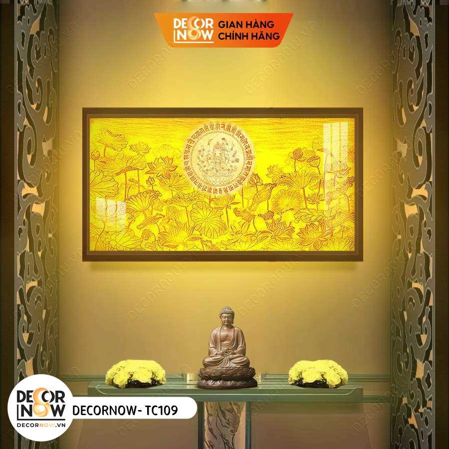 Tranh Trúc Chỉ In Ngang Mẫu Phật Nghìn Tay DECORNOW DCN-TC109