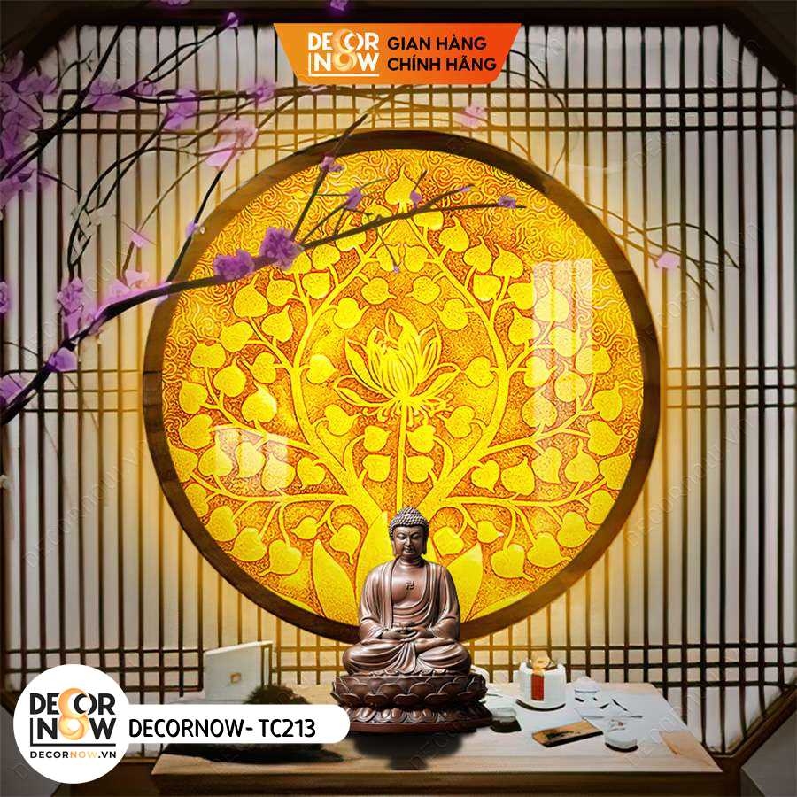 Tranh Trúc Chỉ In, Đèn Hào Quang Mandala DECORNOW DCN-TC213