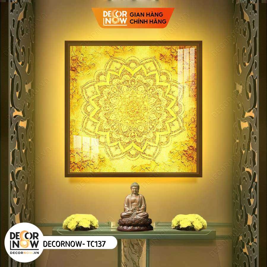 Tranh Trúc Chỉ Vuông In Mandala DECORNOW DCN-TC137