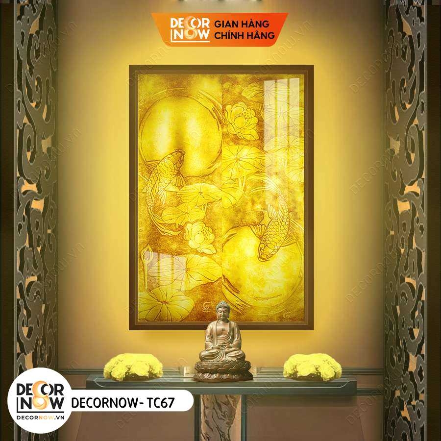 Tranh Trúc Chỉ Đứng In Chim Hạc DECORNOW DCN-TC74