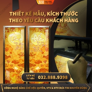 Tranh Trúc Chỉ Bộ Đối In Chữ Thư Pháp DECORNOW DCN-TC291