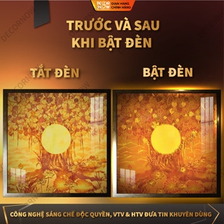 Tranh Trúc Chỉ Vuông In Phật DECORNOW DCN-TC134