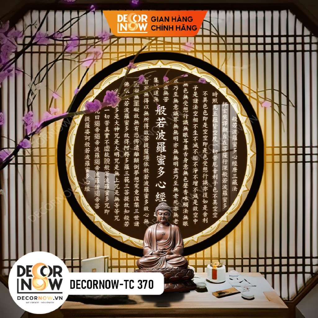 Đèn Hào Quang Phật Bát Nhã Tâm Kinh DECORNOW DCN-TC370