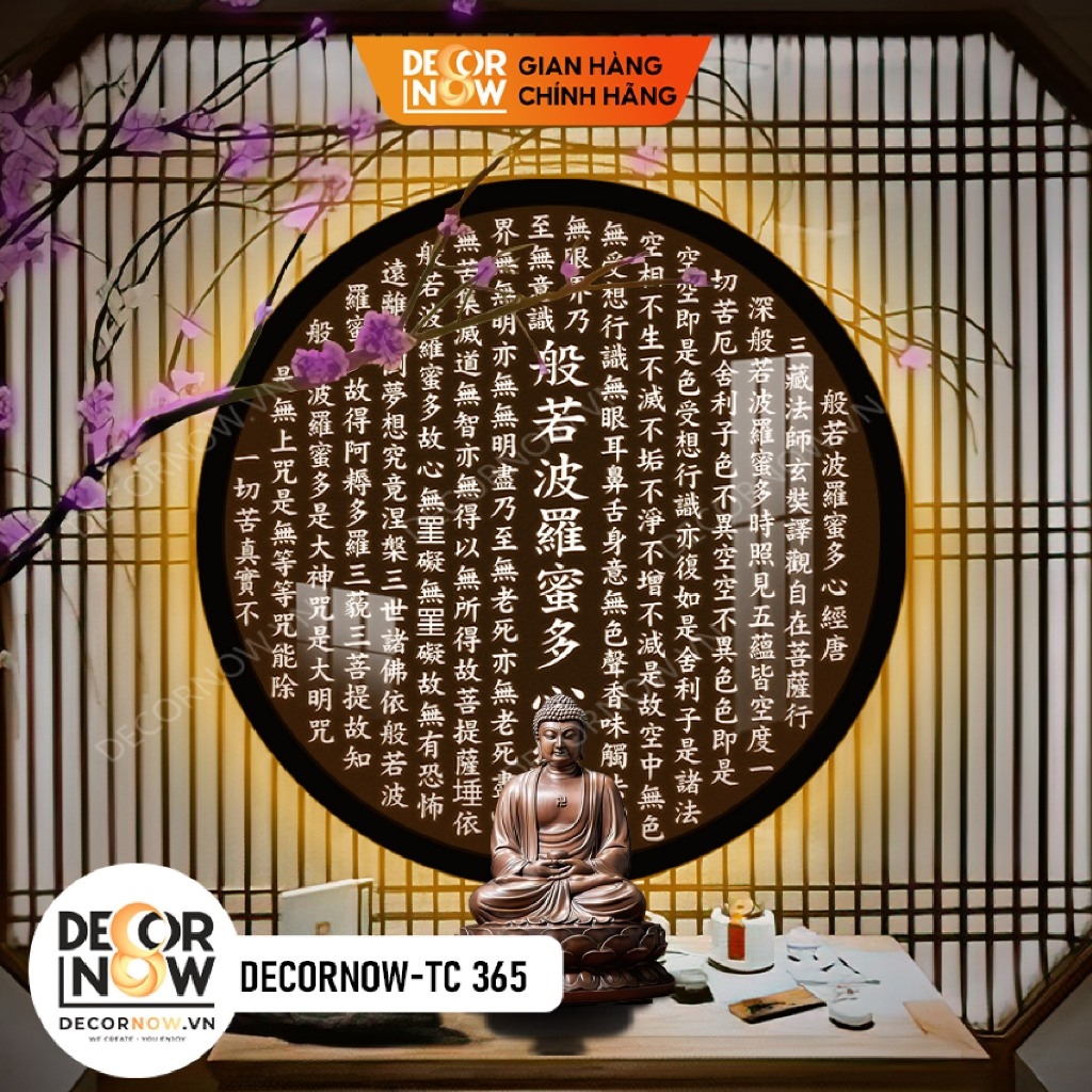 Đèn Hào Quang Phật Bát Nhã Tâm Kinh DECORNOW DCN-TC365