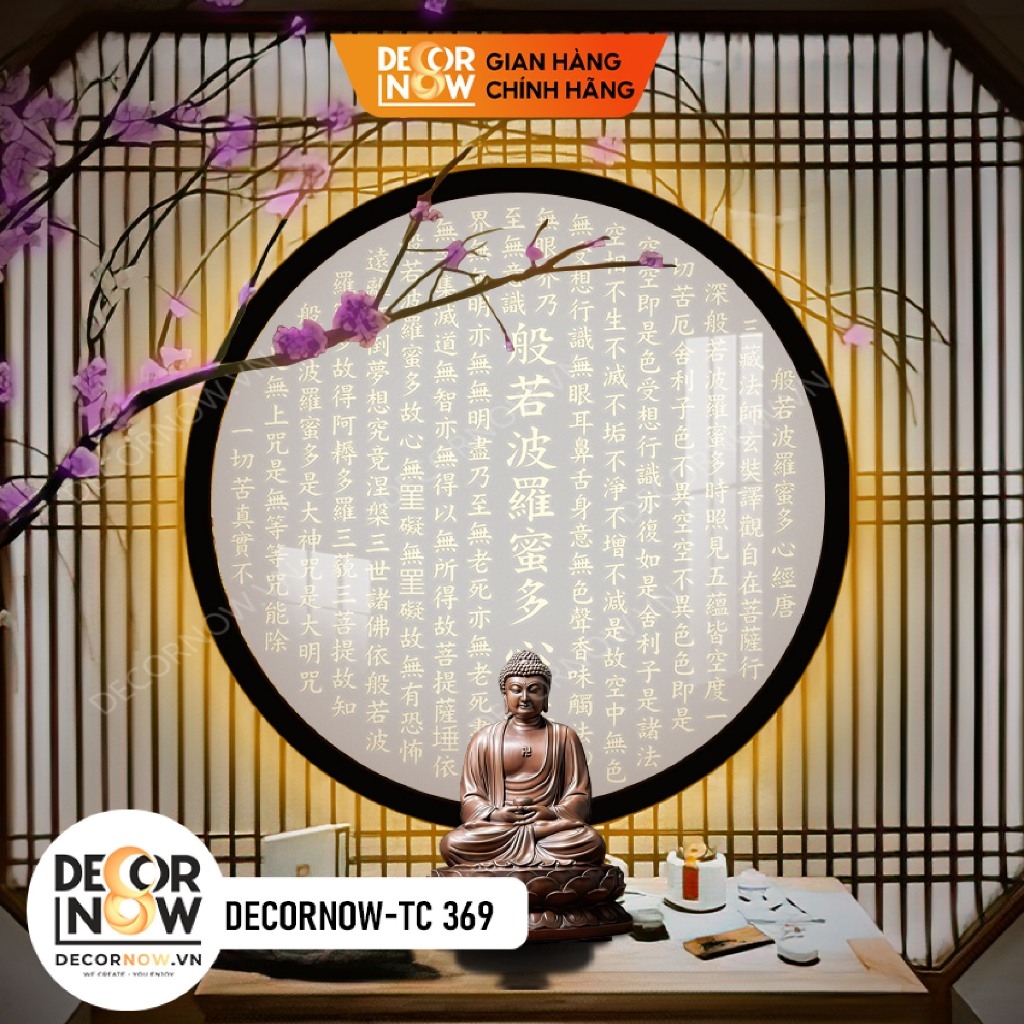 Đèn Hào Quang Phật Bát Nhã Tâm Kinh DECORNOW DCN-TC369