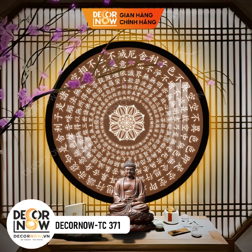 Đèn Hào Quang Phật Bát Nhã Tâm Kinh DECORNOW DCN-TC360