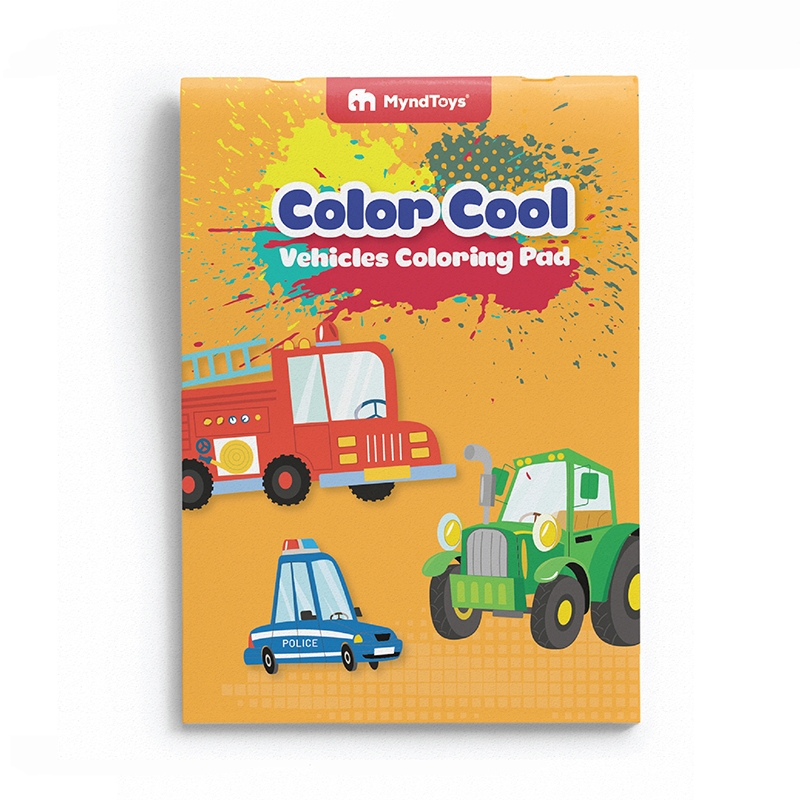 Tập tô màu giáo dục Color Cool – Jobs & Transportation Coloring Pad cho bé 2 tuổi