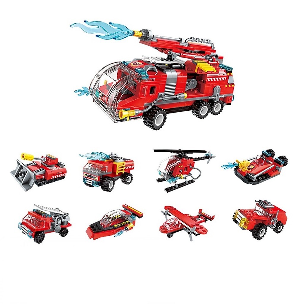 Bộ Lego Lắp Ráp Biệt Đội Cứu Hỏa Vòi Rồng 8In1 Qman | Vương Quốc Bé Yêu -  Đồ Chơi Giáo Dục Và Vật Dụng Cho Bé