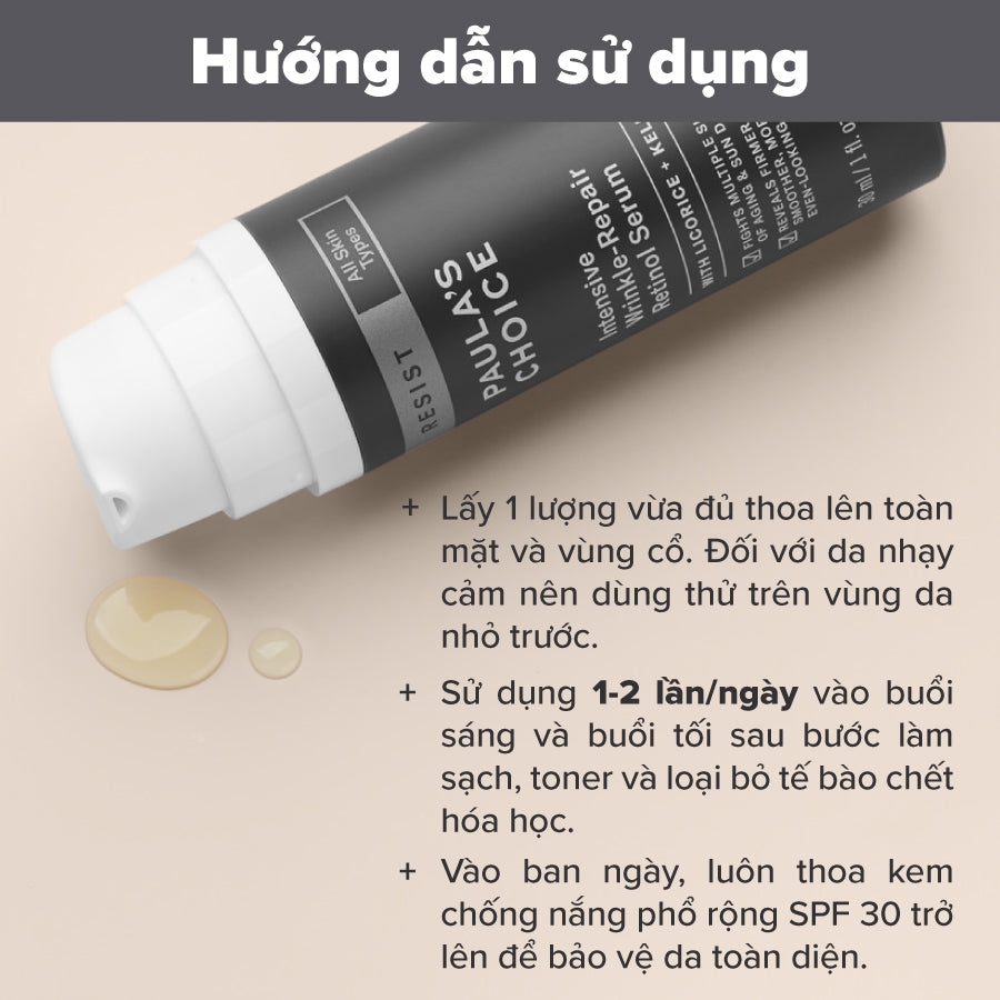 Tinh chất ngăn ngừa lão hóa, làm giảm nếp nhăn Resist Intensive Wrinkle-Repair Retinol Serum 30ml