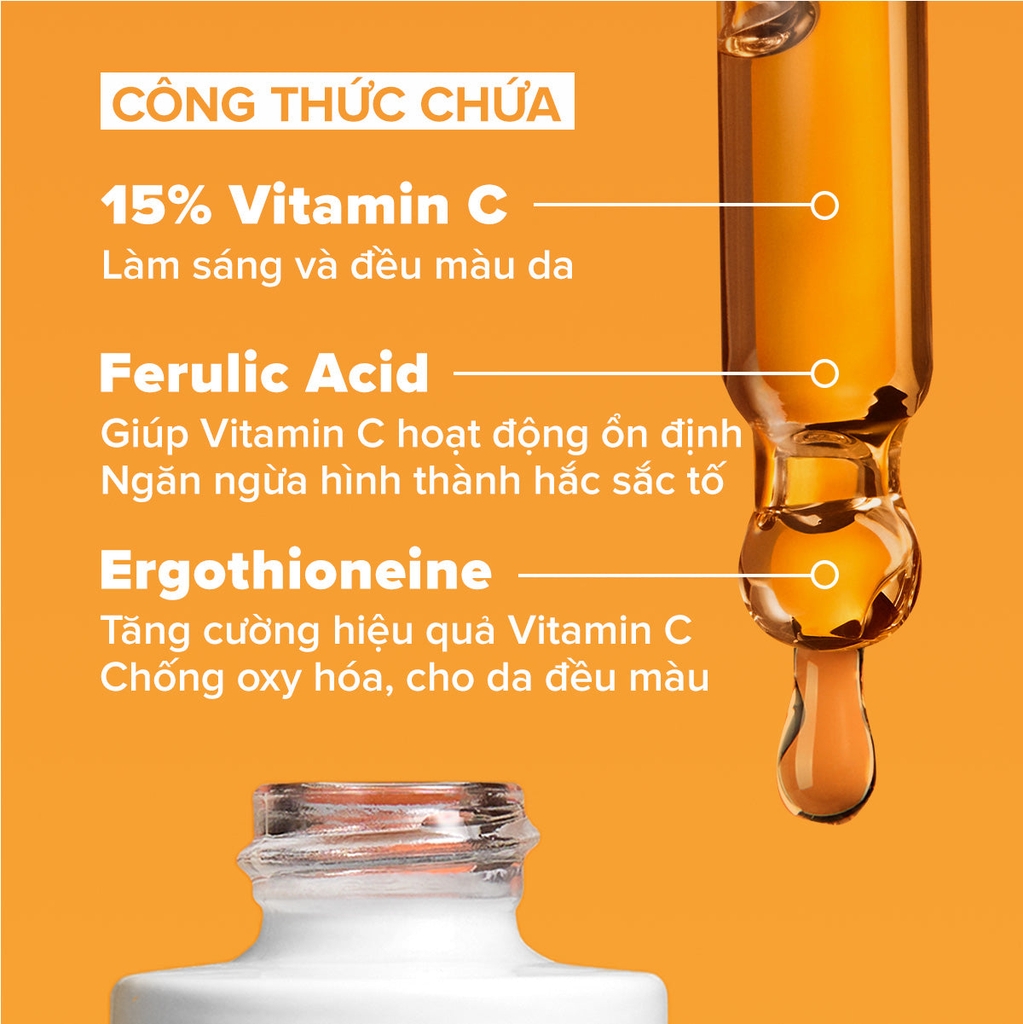 Tinh chất làm sáng da, mờ thâm nám và giảm nếp nhăn chứa 15% Vitamin C C15 Super Booster 20ml