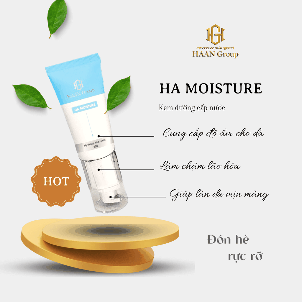 HA Moisture Kem dưỡng cấp nước giúp da mềm mịn, giảm nếp nhăn, chống lão hóa ngăn ngừa khô da bong tróc Vũ Trụ Khỏe Đẹp