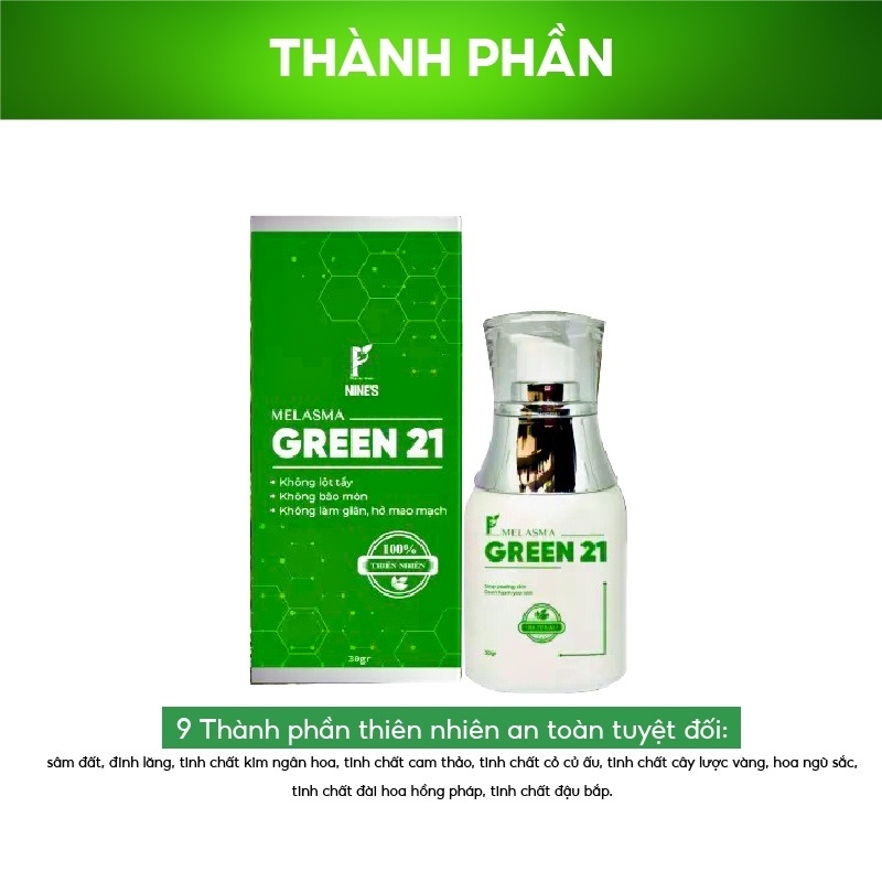 Melasma Green 21 Hỗ trợ trị nám hiệu quả công nghệ thủy phân đa tầng sắc tố tiên tiến từ Nhật Bản