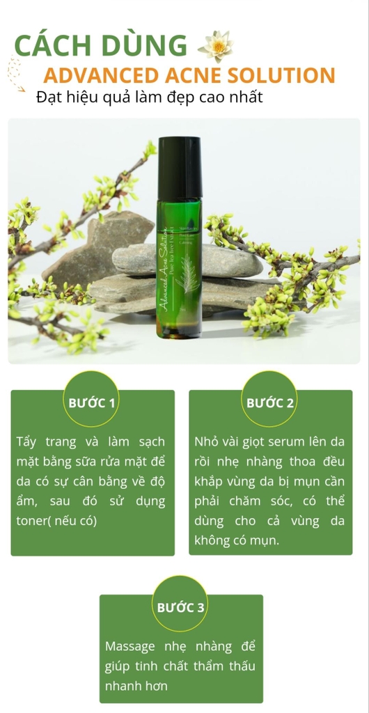 Serum trị mụn tinh chất tràm trà Phan An Garden Vũ Trụ Khỏe Đẹp