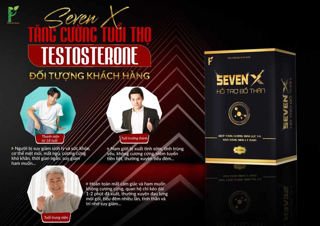 Seven X Thực phẩm bảo vệ sức khỏe hỗ trợ sinh lý nam tăng cường sức khỏe toàn diện