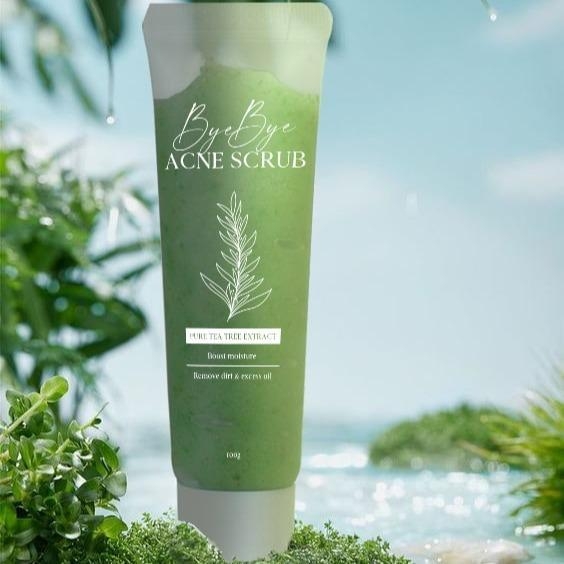 Tẩy da chết mặt tinh chất tràm trà Bye Bye Ance Scrub Phan An Garden Vũ Trụ Khỏe Đẹp