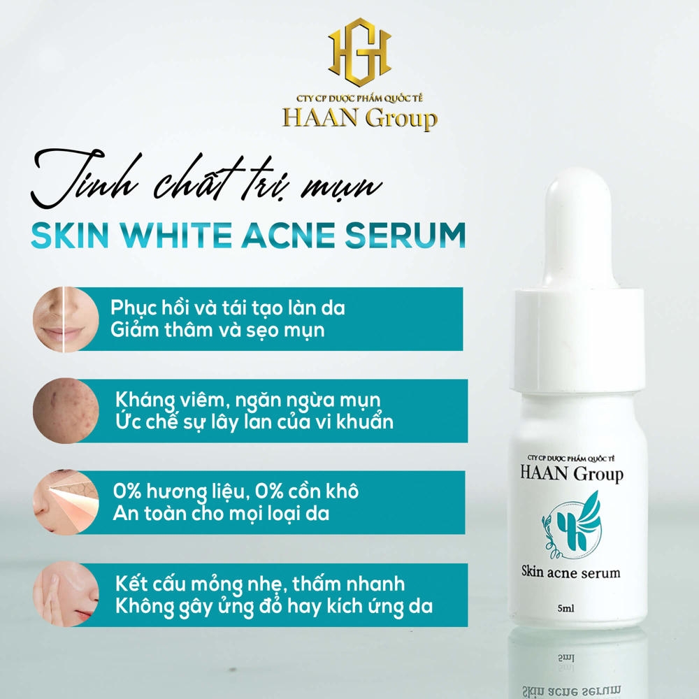 Tinh chất trị mụn Skin White Acne Serum Vũ Trụ Khỏe Đẹp