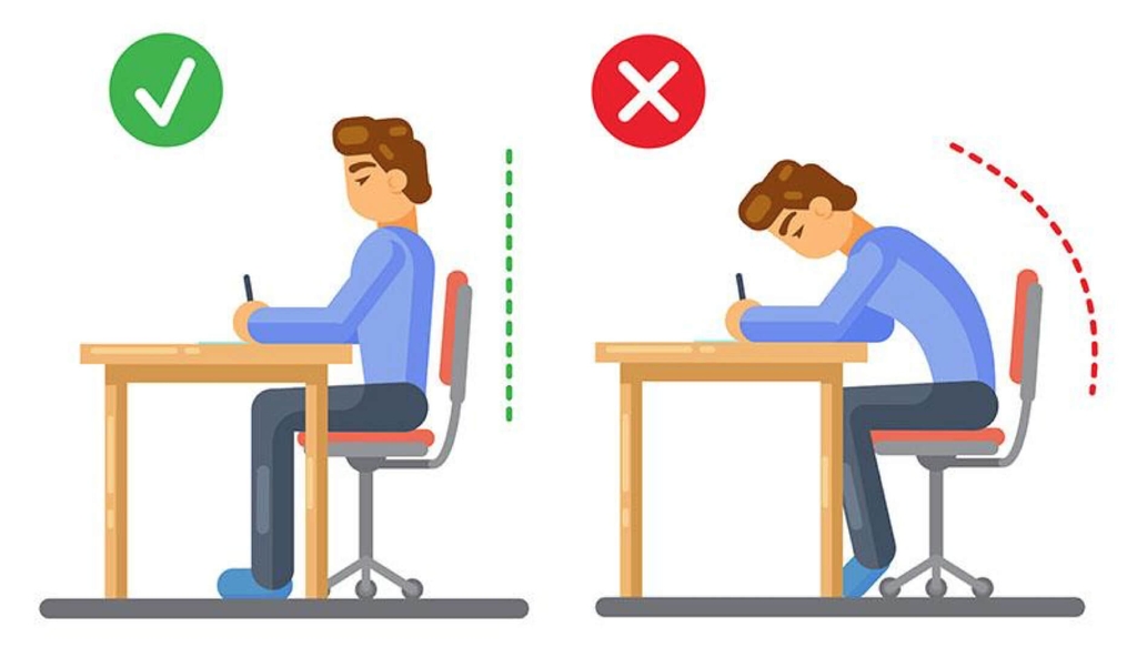 Hướng dẫn ngồi học đúng tư thế