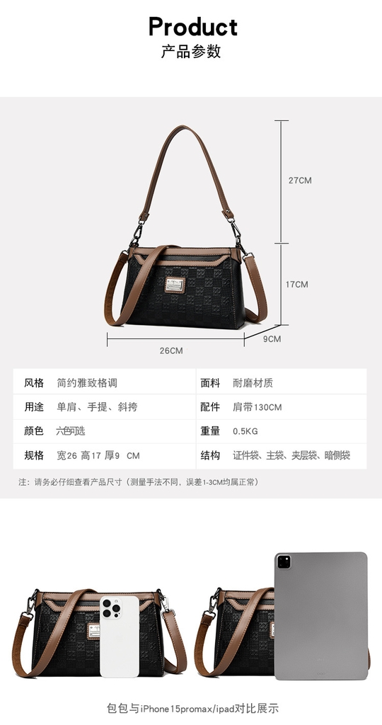 Túi Xách Nữ Đeo Vai Cao Cấp Phong Cách Hiện Đại Âu Mỹ TVNN500