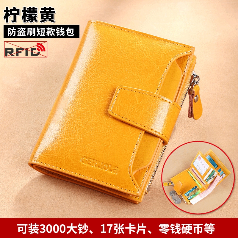 Ví Nữ Mini Da Bò Cao Cấp Chống Đánh Cắp Thông Tin Thẻ TVNN377