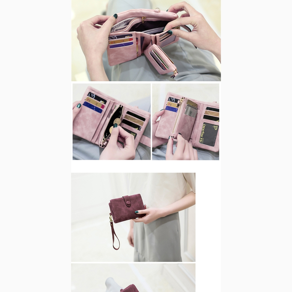 Ví Nữ Mini Ngắn Cầm Tay Cao Cấp Sang Trọng Phong Cách Hàn Quốc TVNN130