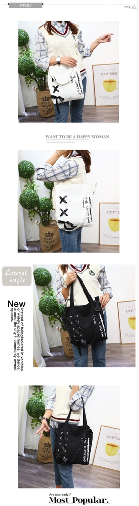 Túi Vải Tote The Clumsy Cao Cấp Thời Trang Hàn Quốc TVNN202