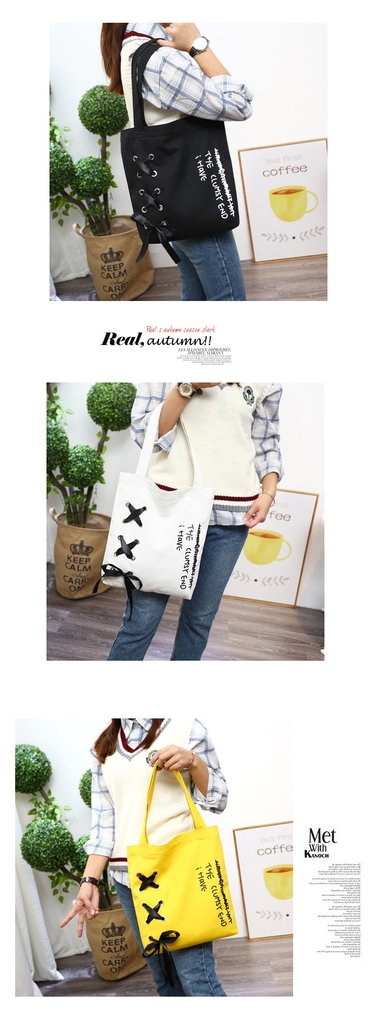 Túi Vải Tote The Clumsy Cao Cấp Thời Trang Hàn Quốc TVNN202