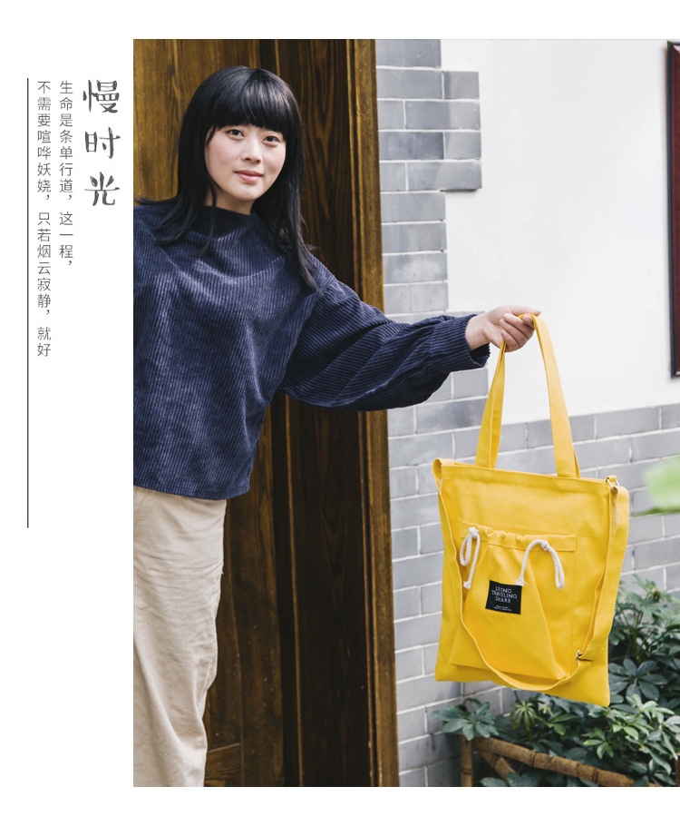 Túi Vải Tote Living Dây Rút Cao Cấp Thời Trang Hàn Quốc TVNN204