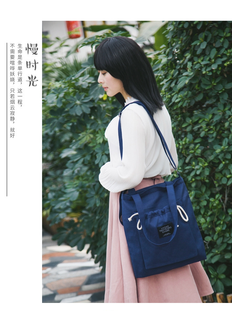 Túi Vải Tote Living Dây Rút Cao Cấp Thời Trang Hàn Quốc TVNN204