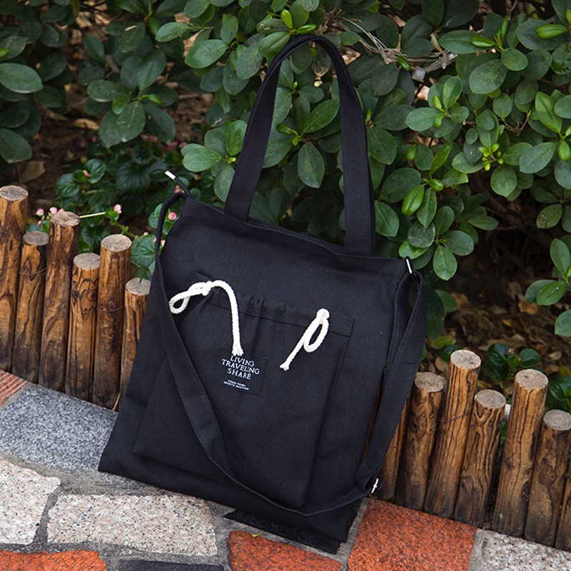 Túi Vải Tote Living Dây Rút Cao Cấp Thời Trang Hàn Quốc TVNN204