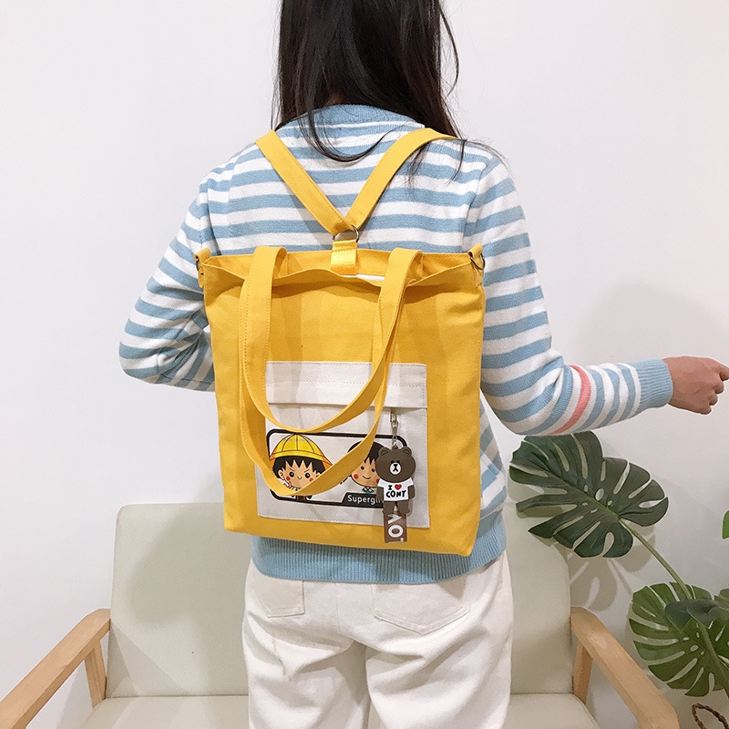 Túi Vải Tote Nhok Maruko  Dễ Thương Cao Cấp Thời Trang Hàn Quốc TVNN211