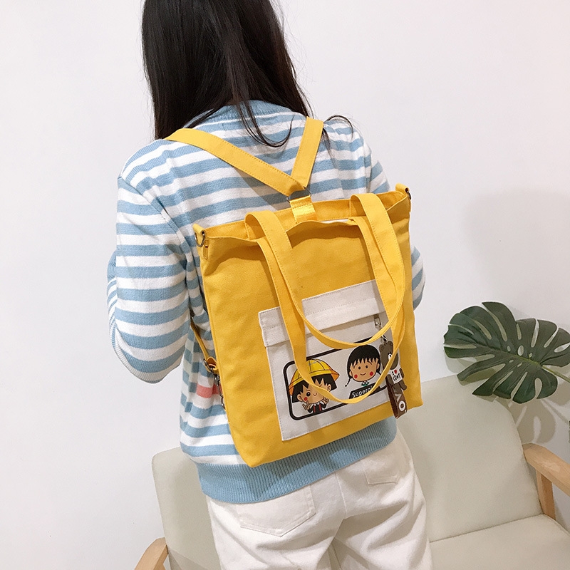 Túi Vải Tote Nhok Maruko  Dễ Thương Cao Cấp Thời Trang Hàn Quốc TVNN211