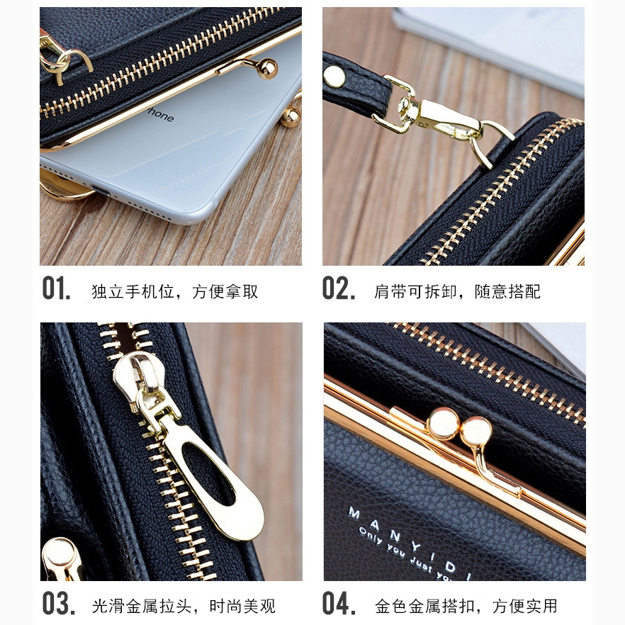 Ví Cầm Tay Nữ Dài Đeo Chéo Cao Cấp Sang Trọng Phong Cách Hàn Quốc TVNN262