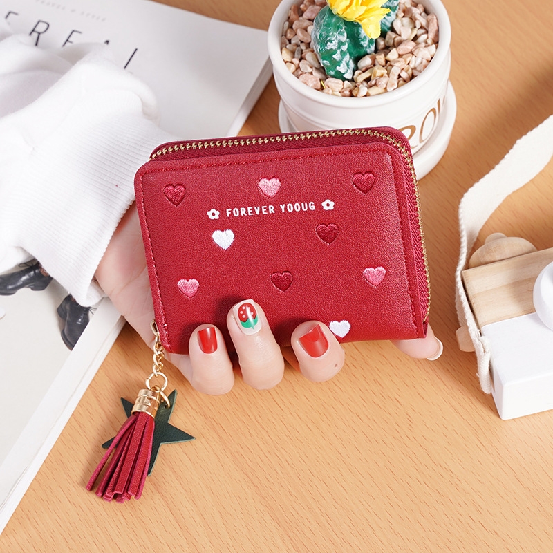 Ví Nữ Mini Ngắn Cầm Tay Dễ Thương Nữ Tính Hàn Quốc TVNN276