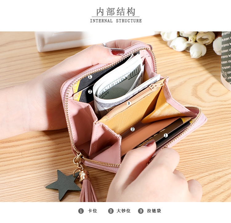 Ví Nữ Mini Ngắn Cầm Tay Dễ Thương Nữ Tính Hàn Quốc TVNN287