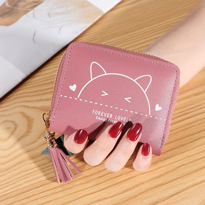 Ví Nữ Mini Ngắn Cầm Tay Dễ Thương Nữ Tính Hàn Quốc TVNN288