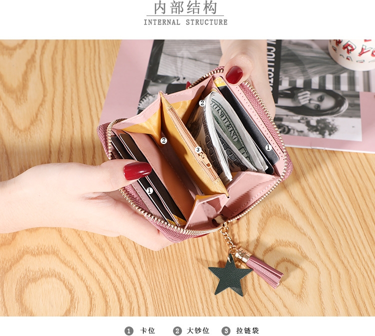 Ví Nữ Mini Ngắn Cầm Tay Dễ Thương Nữ Tính Hàn Quốc TVNN288