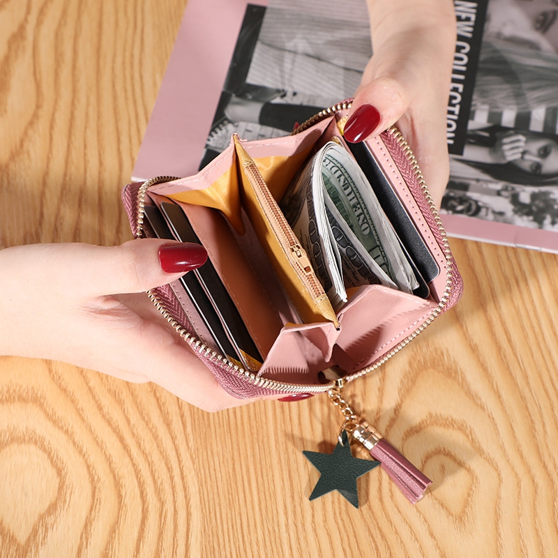 Ví Nữ Mini Ngắn Cầm Tay Dễ Thương Nữ Tính Hàn Quốc TVNN289